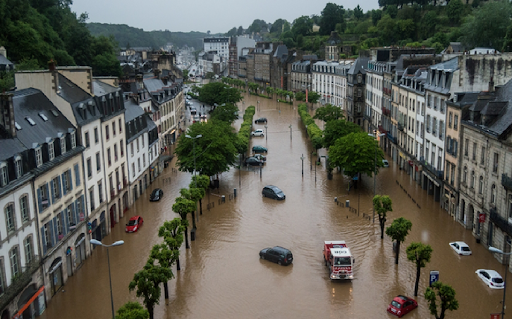Inondation de la ville de Morlaix 2018