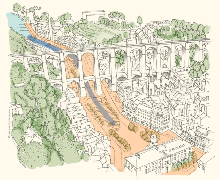 Vue axonométrique du centre ville de Morlaix